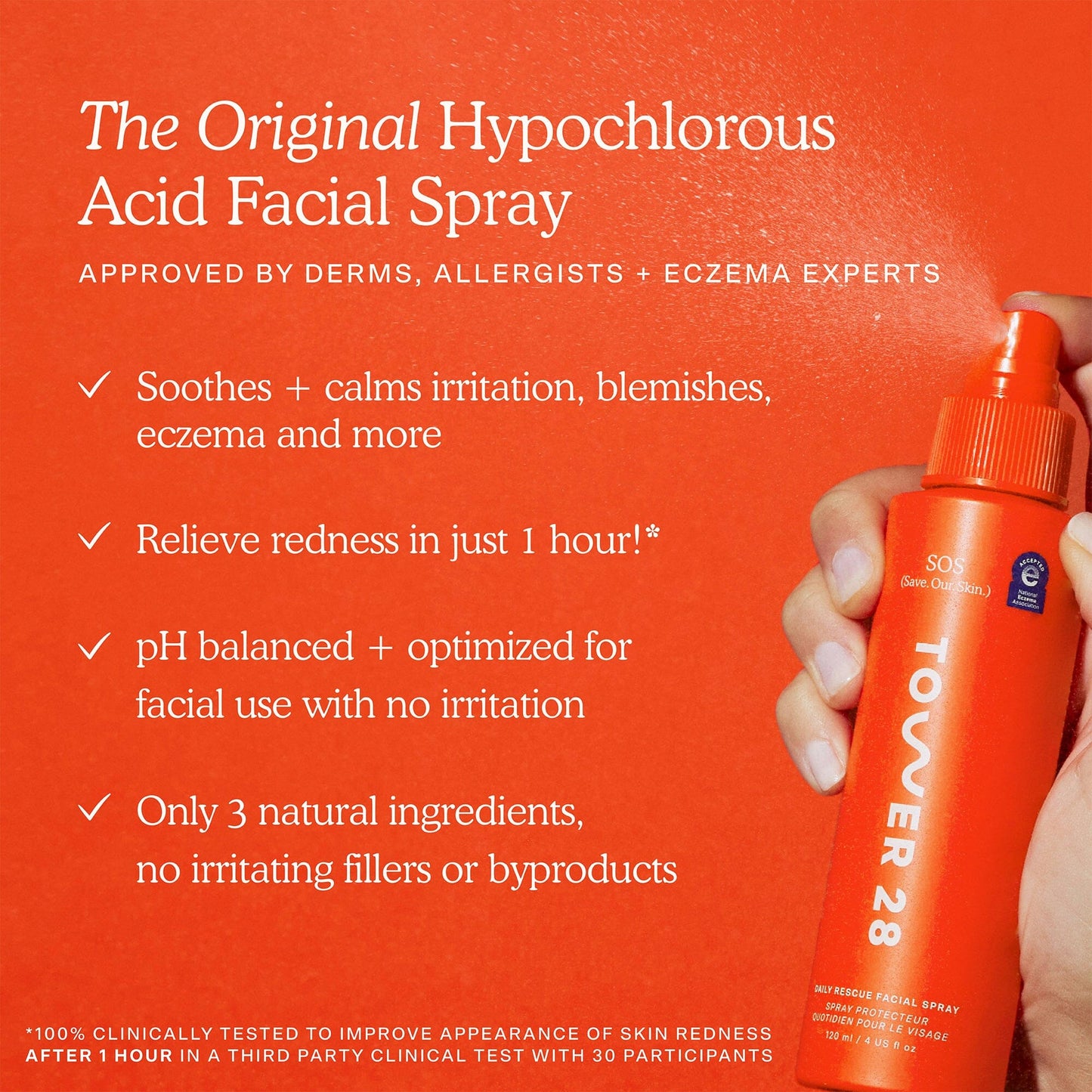 SOS (Save. Our. Skin) Daily Rescue Facial Spray with Hypochlorous Acid