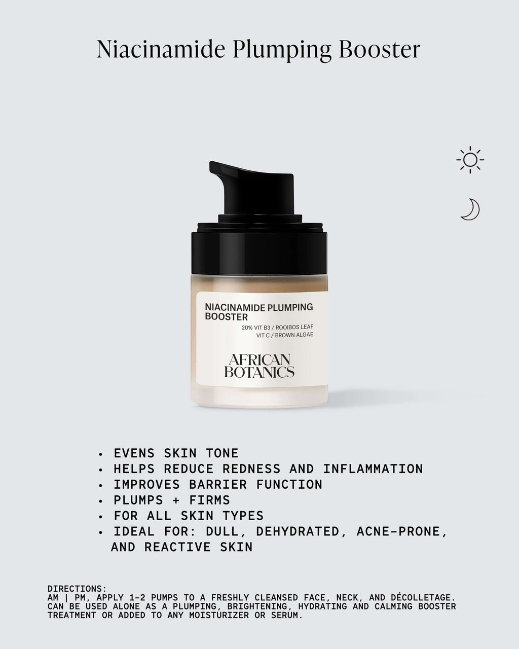 African Botanics Booster repulpant à la niacinamide