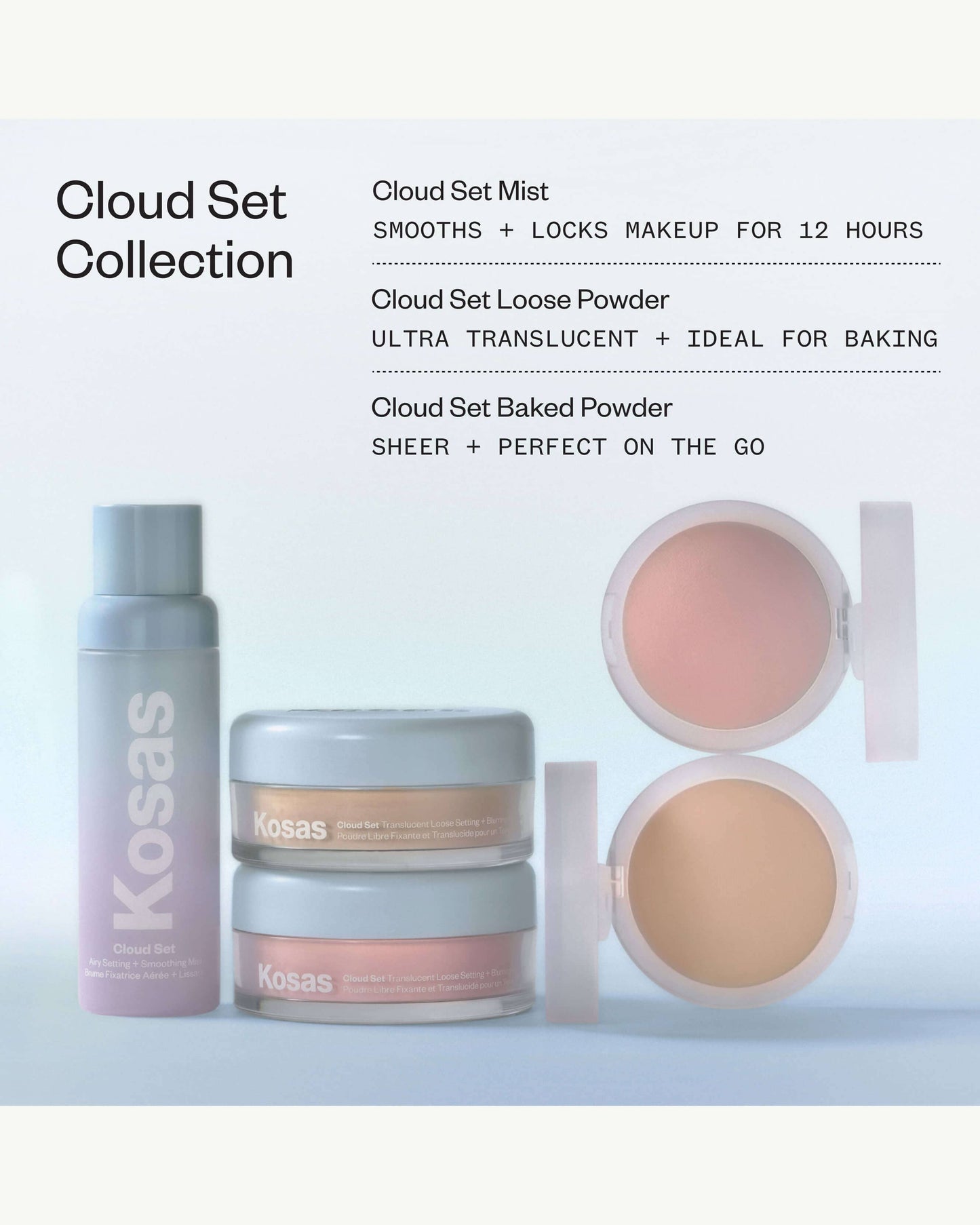 Cloud Set Translucent Loose Setting + Blurring Powder