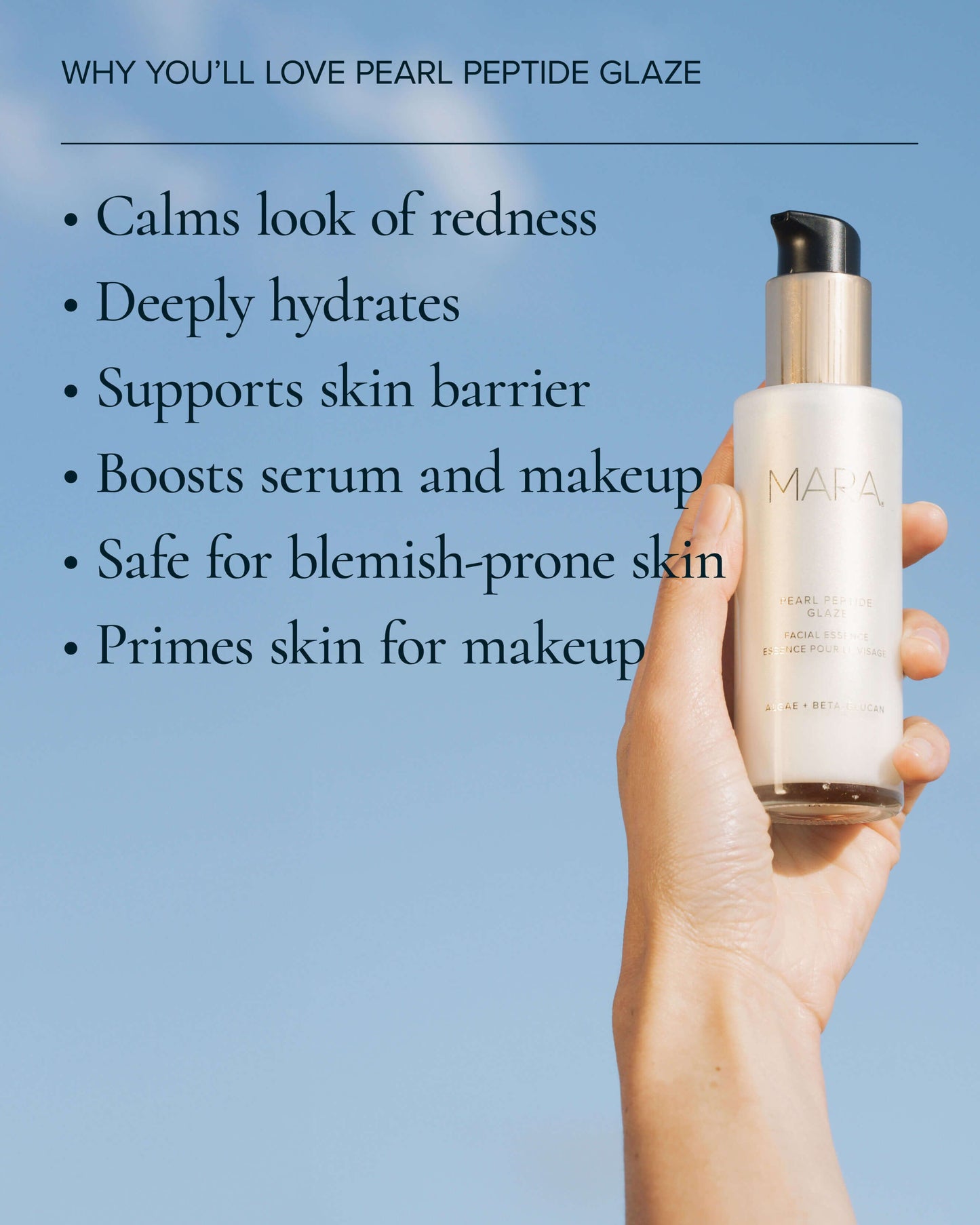 Pearl Peptide Glaze 3-in-1 Essence Toner Serum for Hydration & Redness