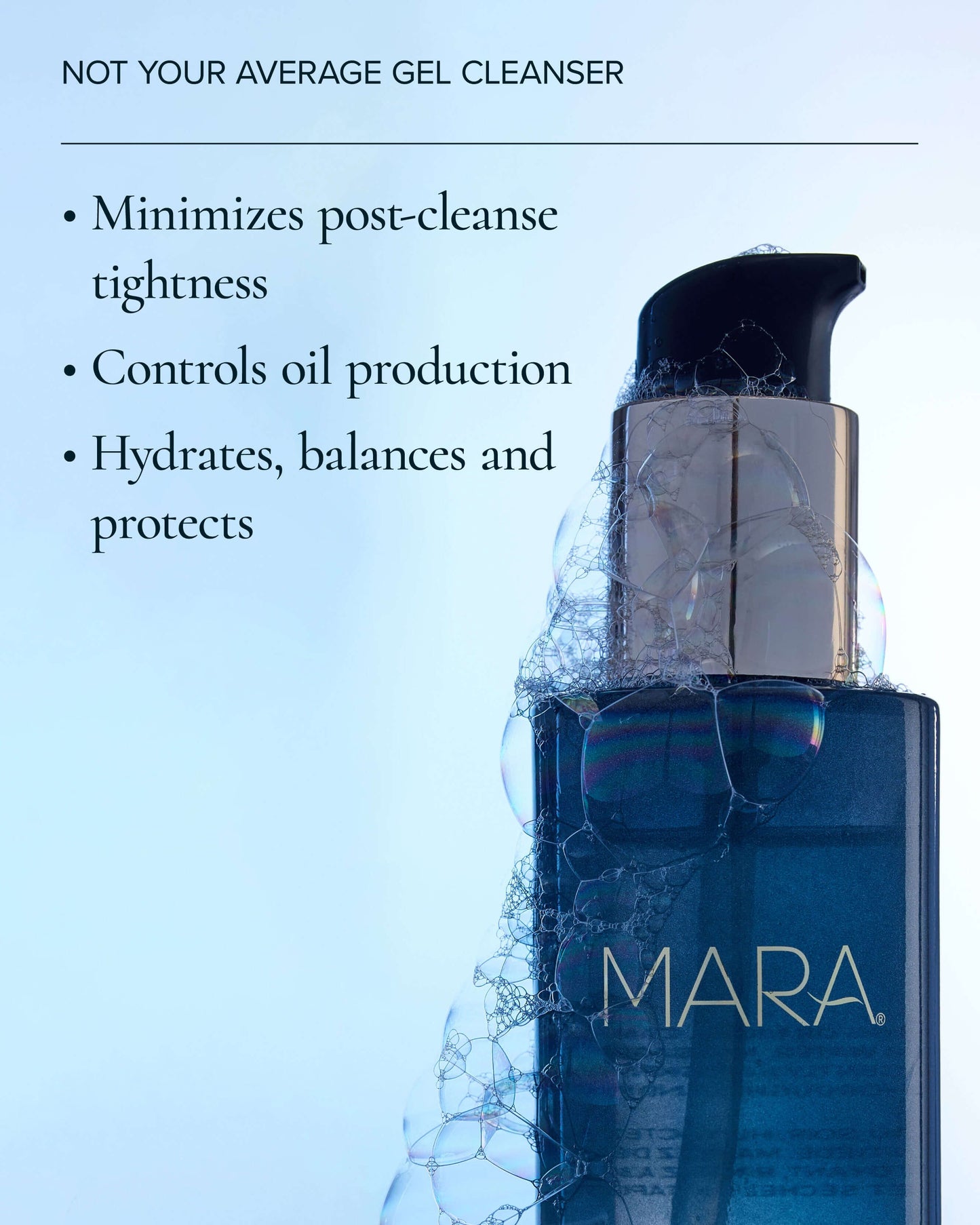 Aura Cleanse Gentle Foaming Gel Cleanser for Dry Skin with Algae