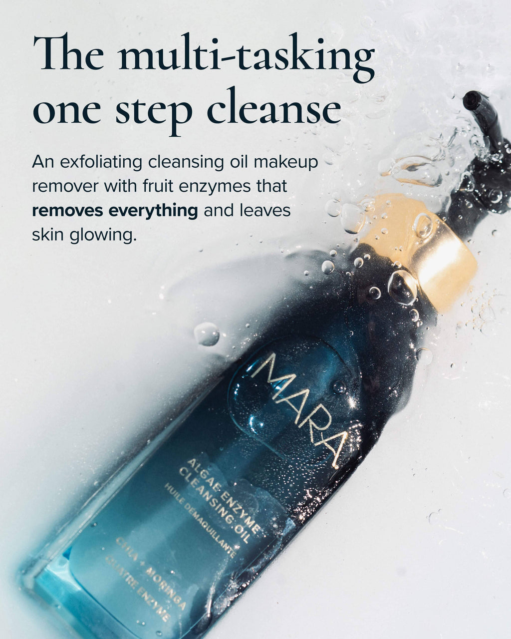Algae Enzyme Cleansing Oil Makeup Remover with Chia + Moringa