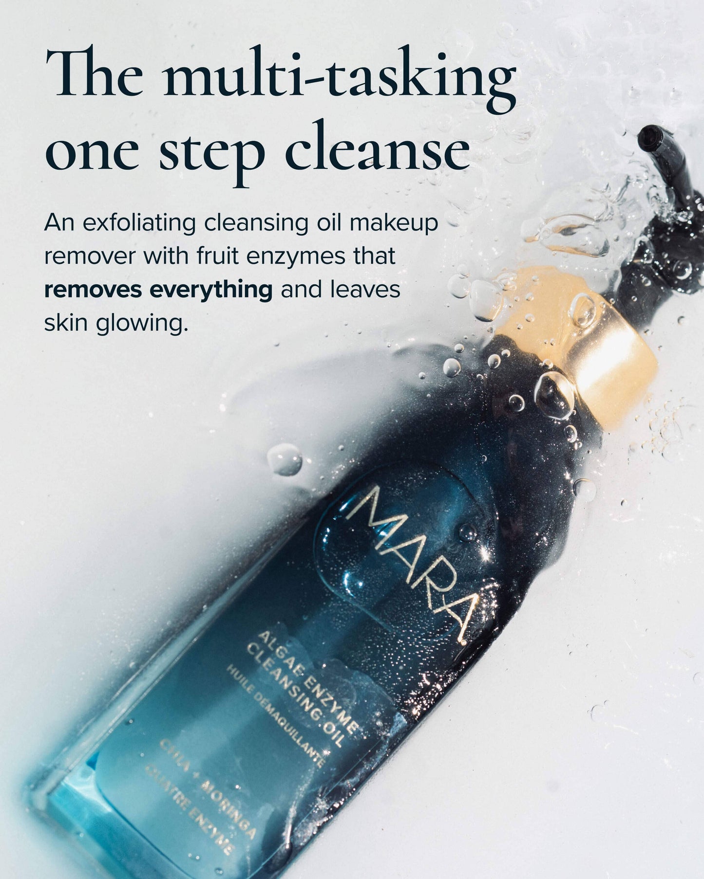 Algae Enzyme Cleansing Oil Makeup Remover with Chia + Moringa