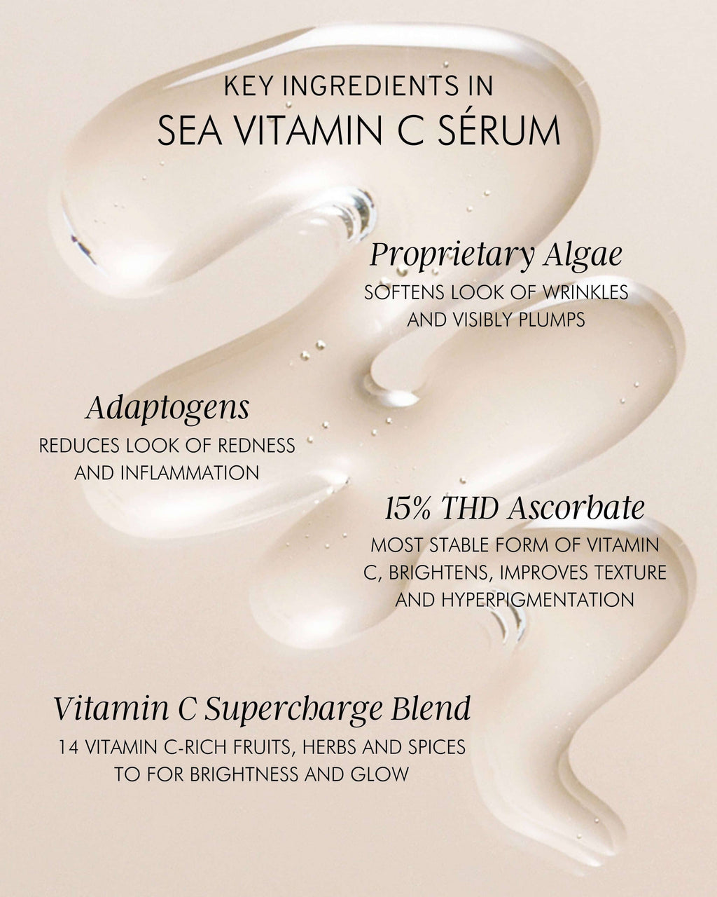 Sea Vitamin C Serum for Brightening Dark Spots & Redness with Algae