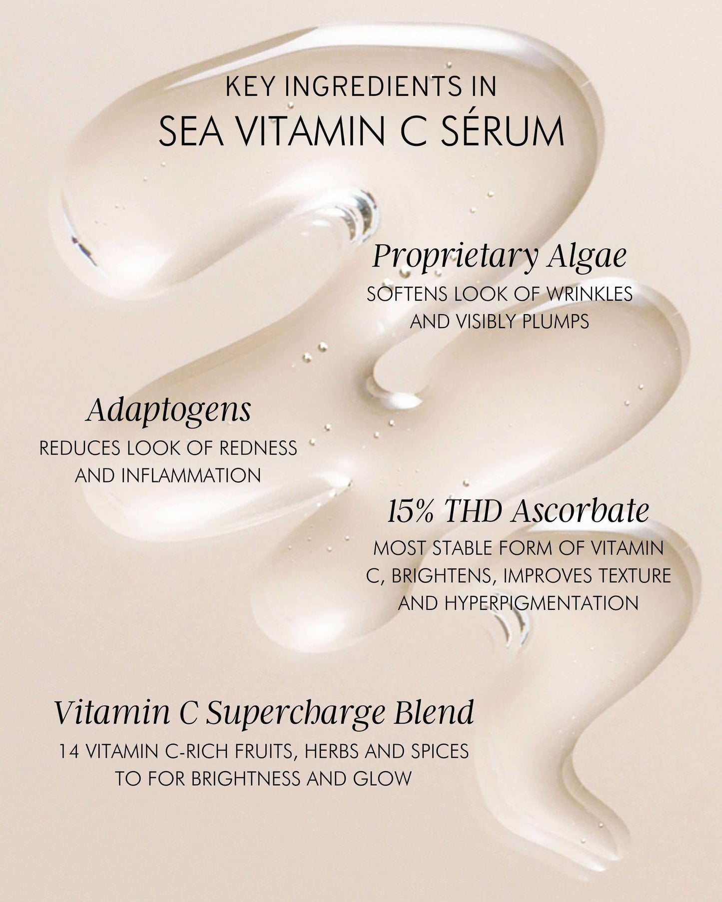 Sea Vitamin C Serum for Brightening Dark Spots & Redness with Algae
