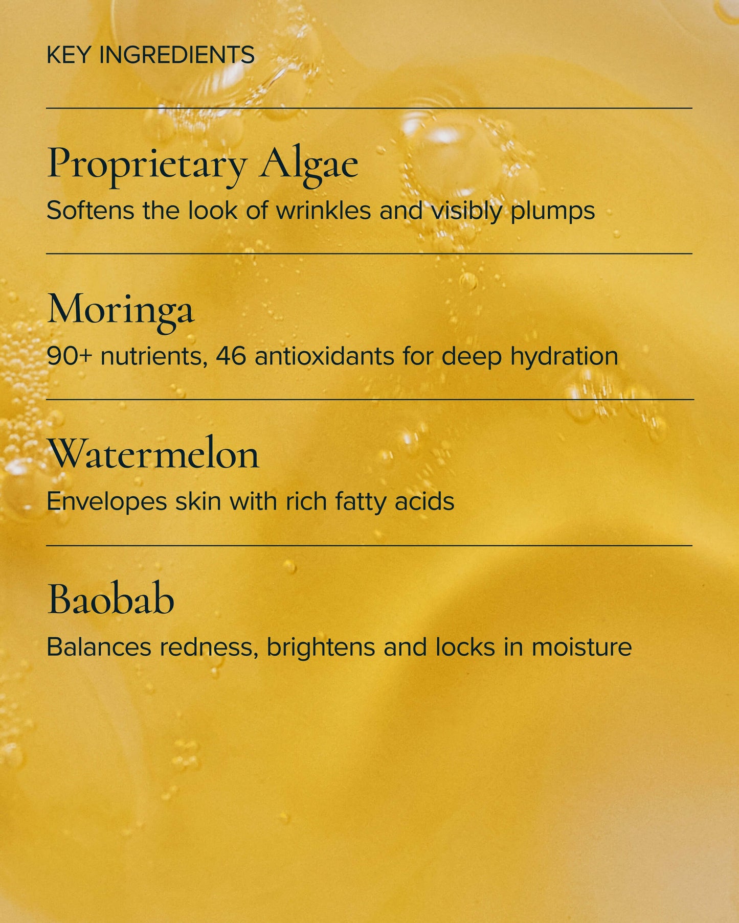 Universal Hydrating Face Oil for Anti-Aging and Glow with Algae + Moringa