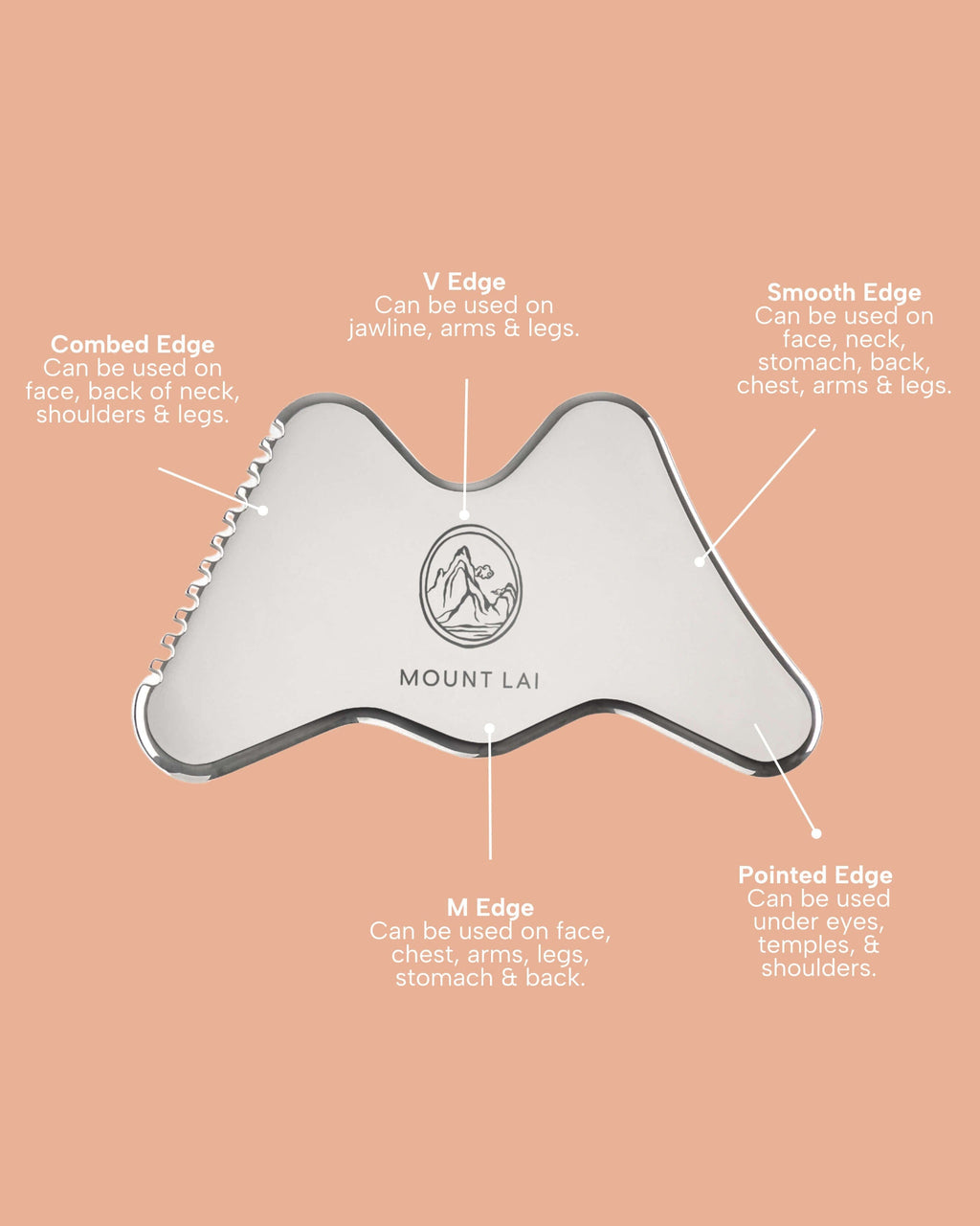 Gua Sha Visage + Corps en Acier Inoxydable