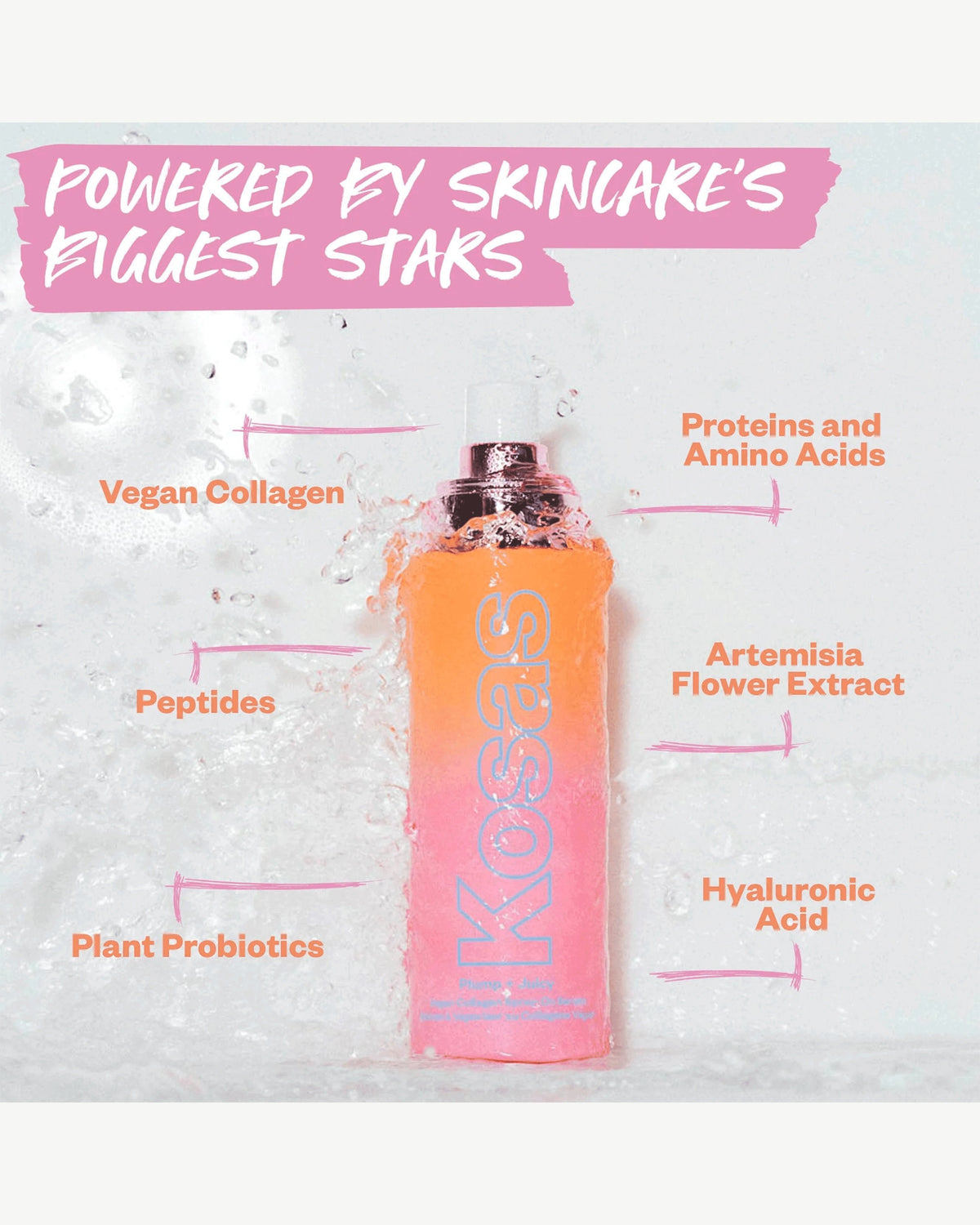 Sérum en spray végan repulpant et juteux au collagène