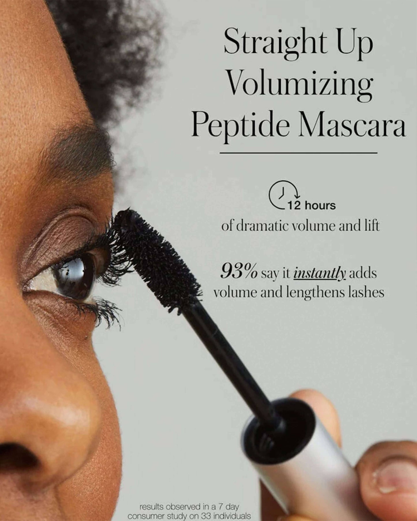 Straight Up™ Volumizing Peptide Mascara