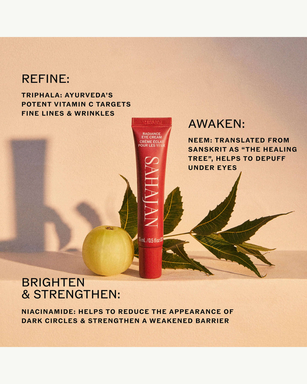Radiance Eye Cream with Niacinamide, Vitamin C + Adaptogens