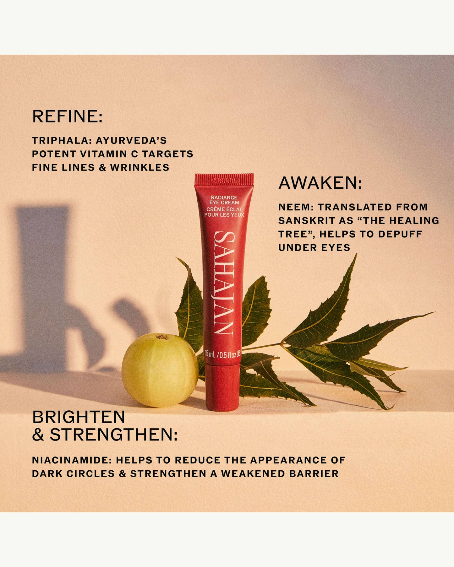 Radiance Eye Cream with Niacinamide, Vitamin C + Adaptogens