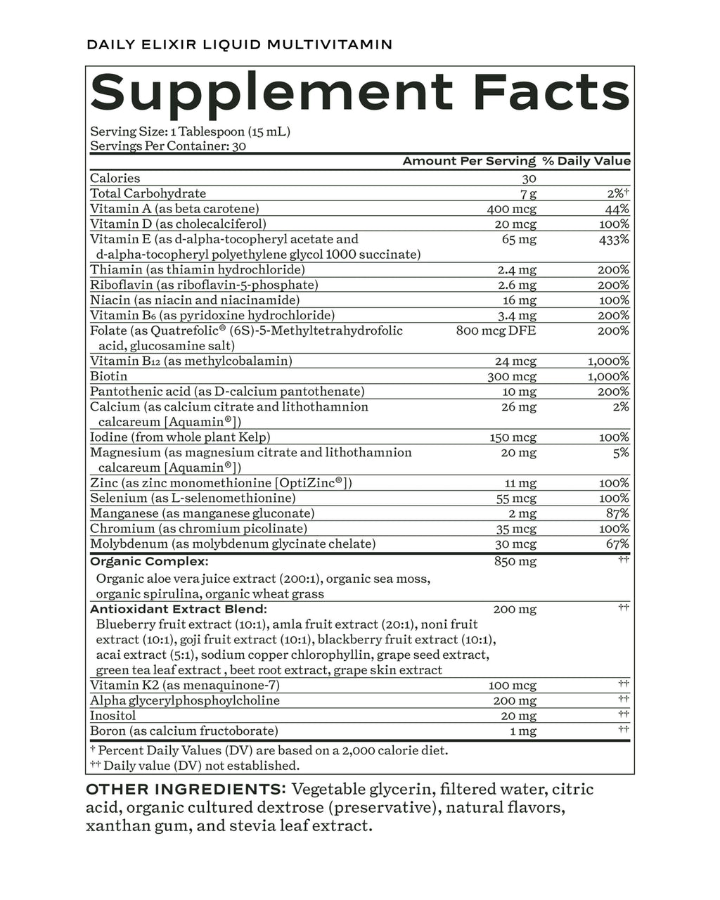 Daily Elixir Liquid Multivitamin