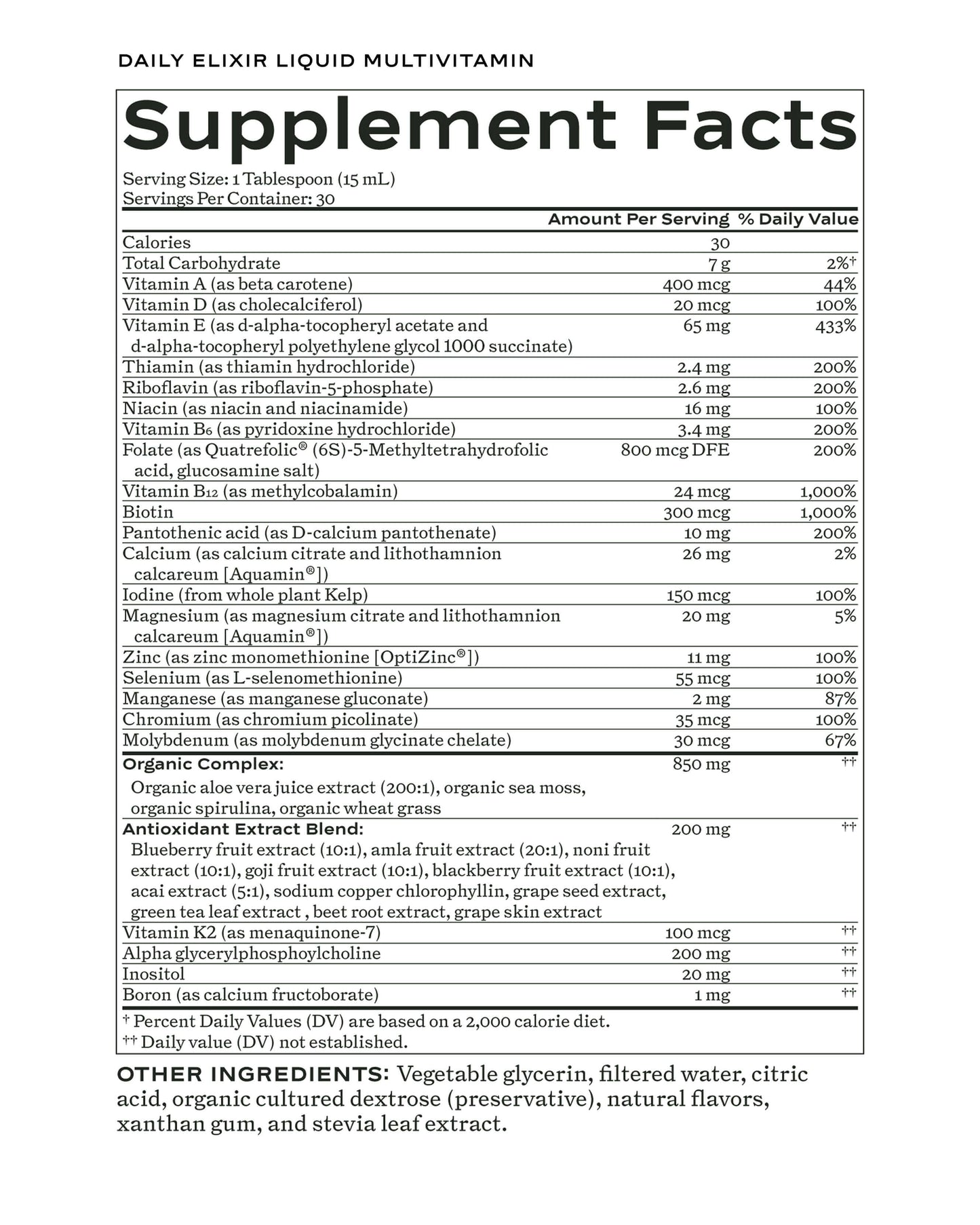Daily Elixir Liquid Multivitamin