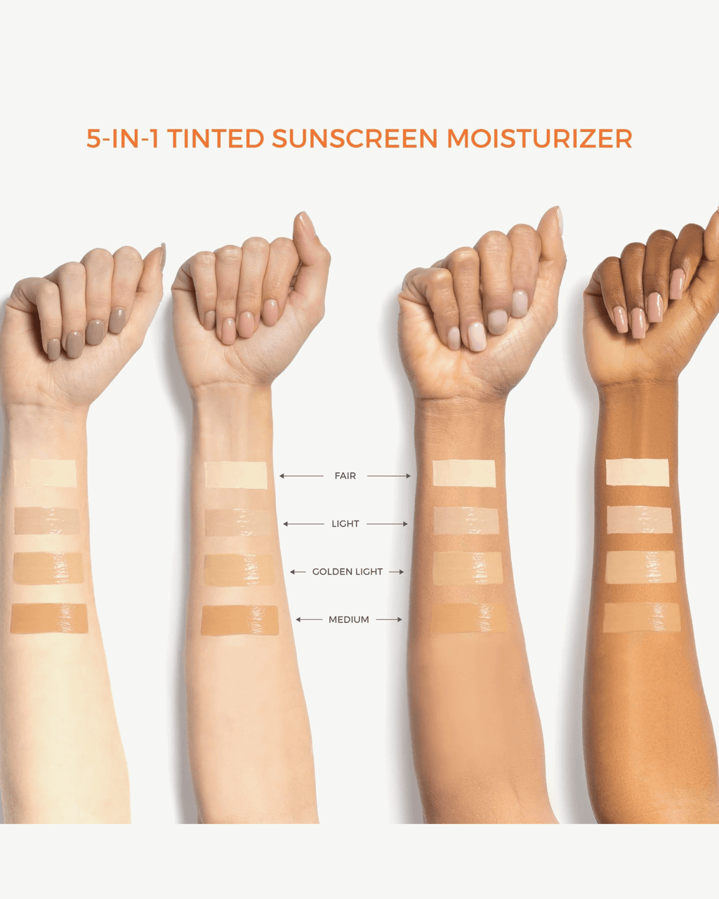 Écran solaire hydratant teinté 5-en-1 pour le visage