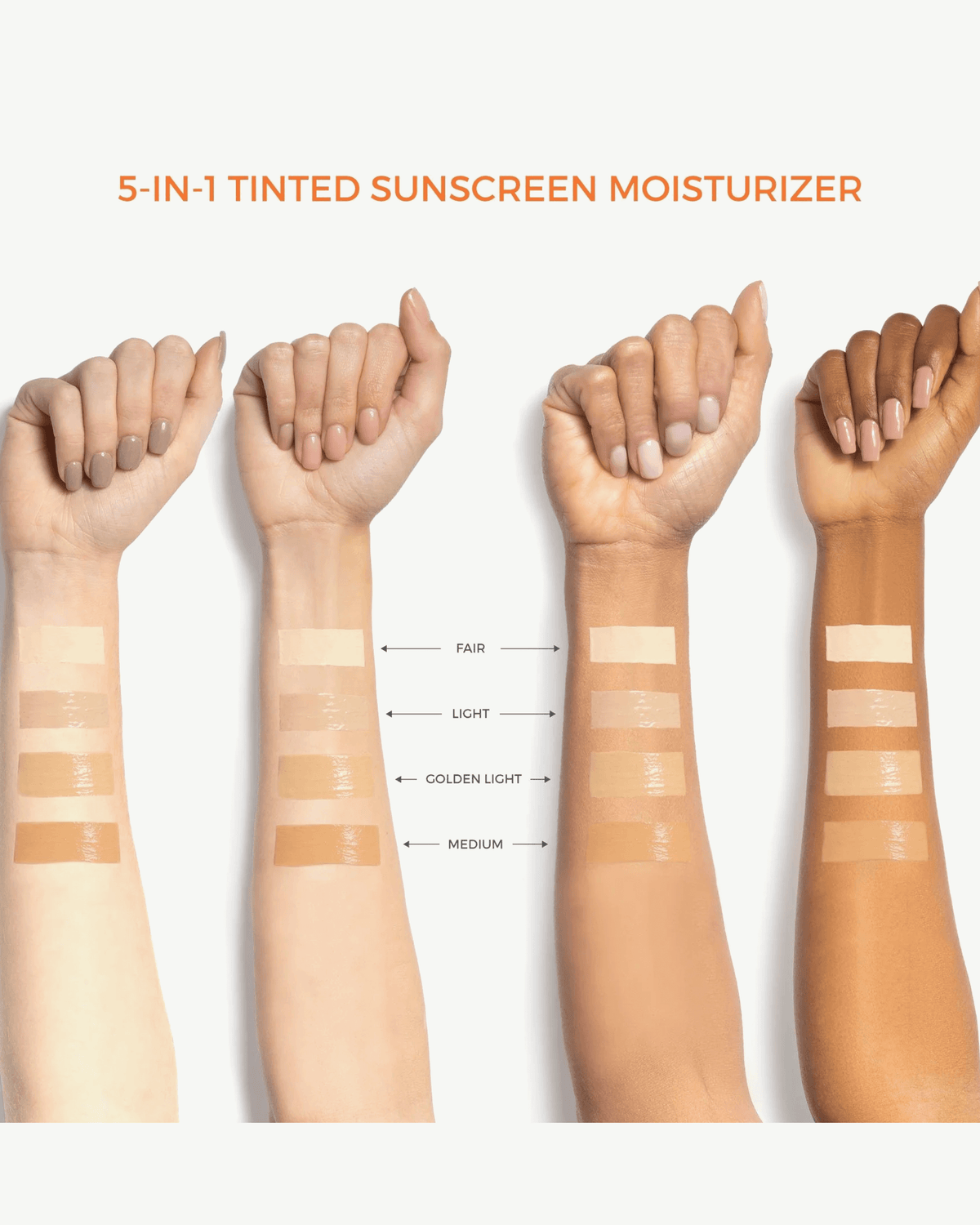 Écran solaire hydratant teinté 5-en-1 pour le visage