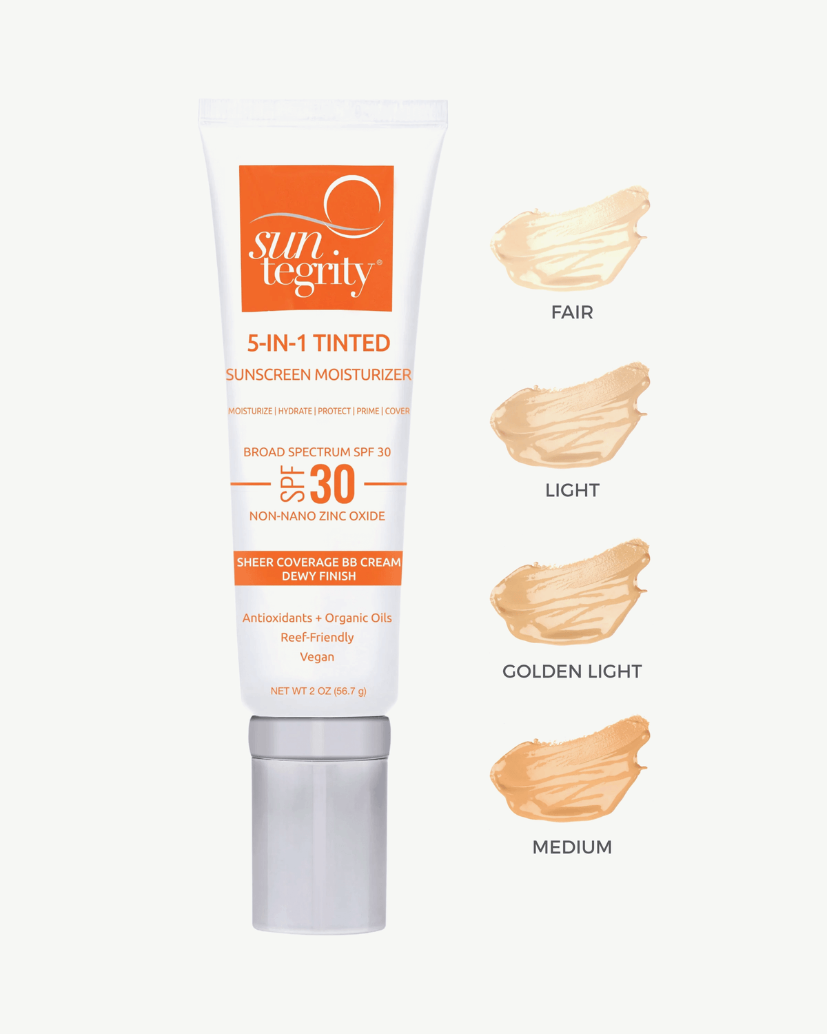 Écran solaire hydratant teinté 5-en-1 pour le visage