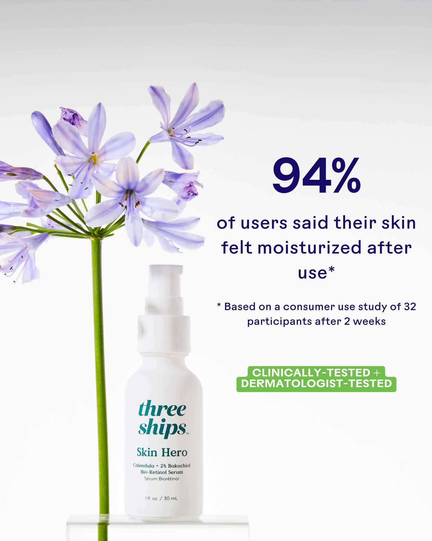 SkinHero™ Bakuchiol + Calendula Bio-Retinol Serum