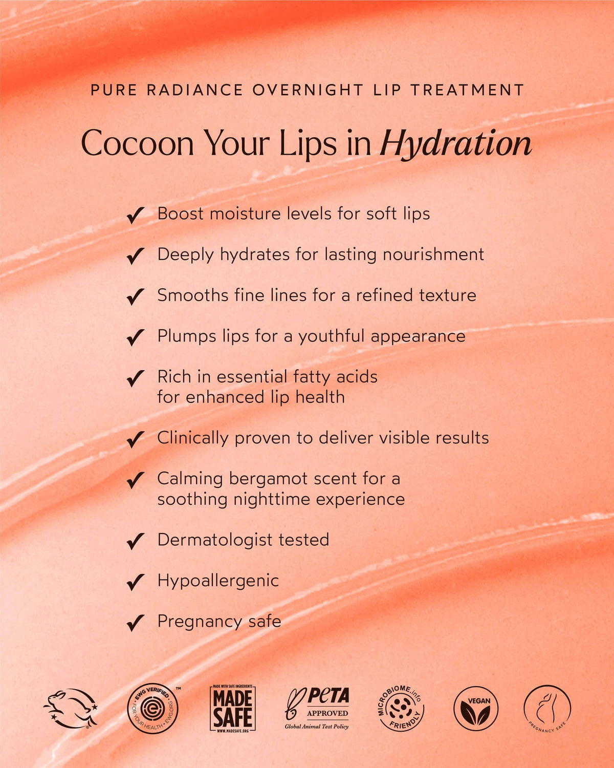 Soin de nuit pour les lèvres Pure Radiance