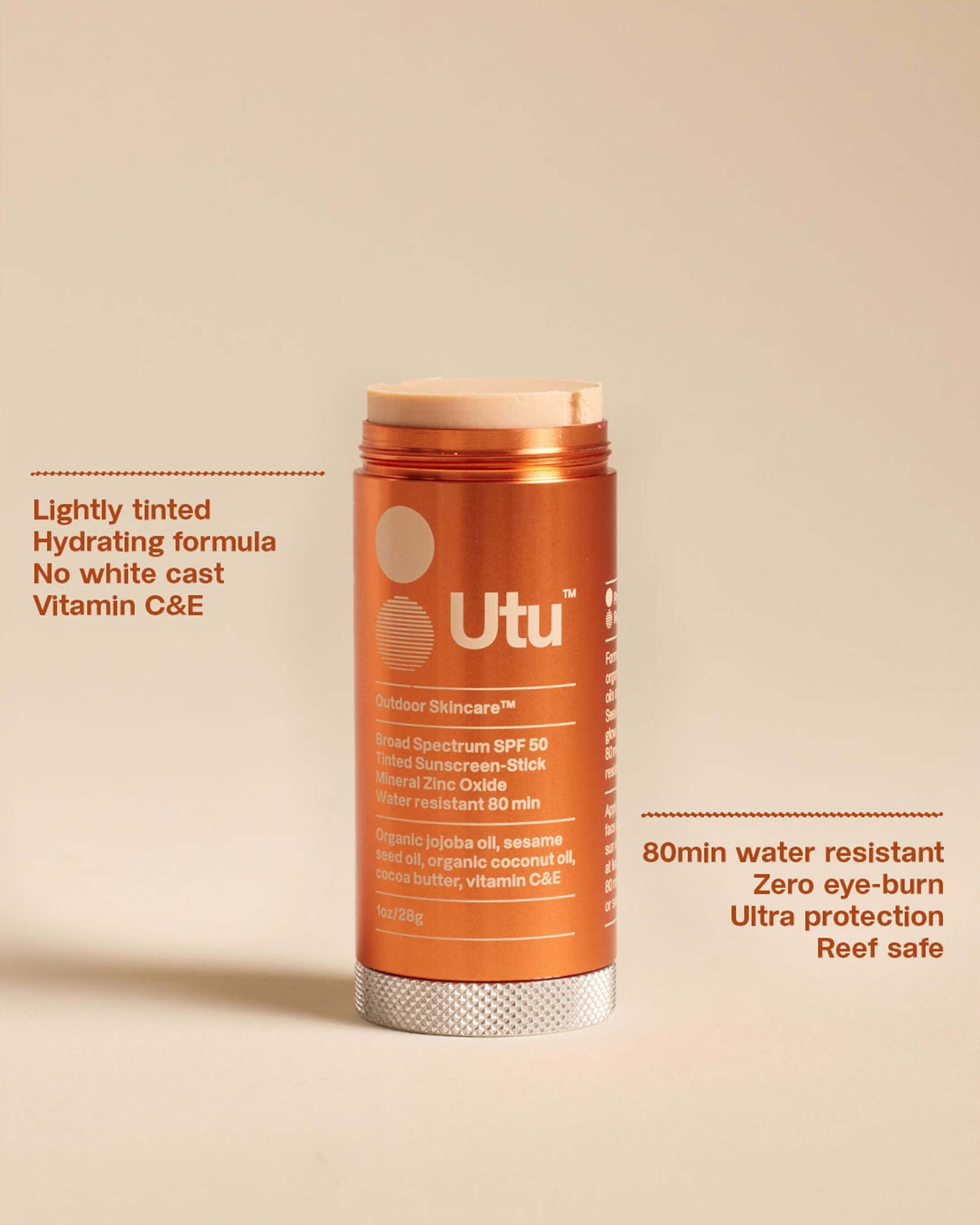 SPF50 Lightly Tinted Mineral Sunscreen Stick
